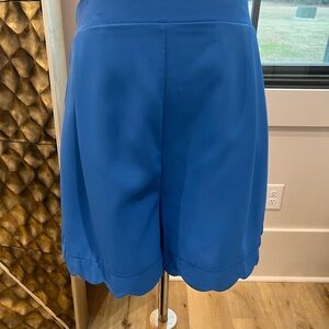 Elegant High Waist Blue Women's Shorts